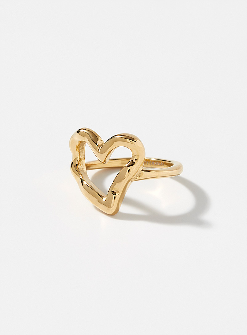 Twenty Compass x Simons Assorted Love heart openwork ring for women