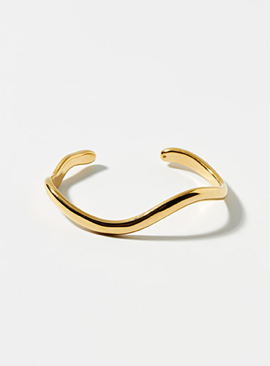 Curves open rigid bracelet
