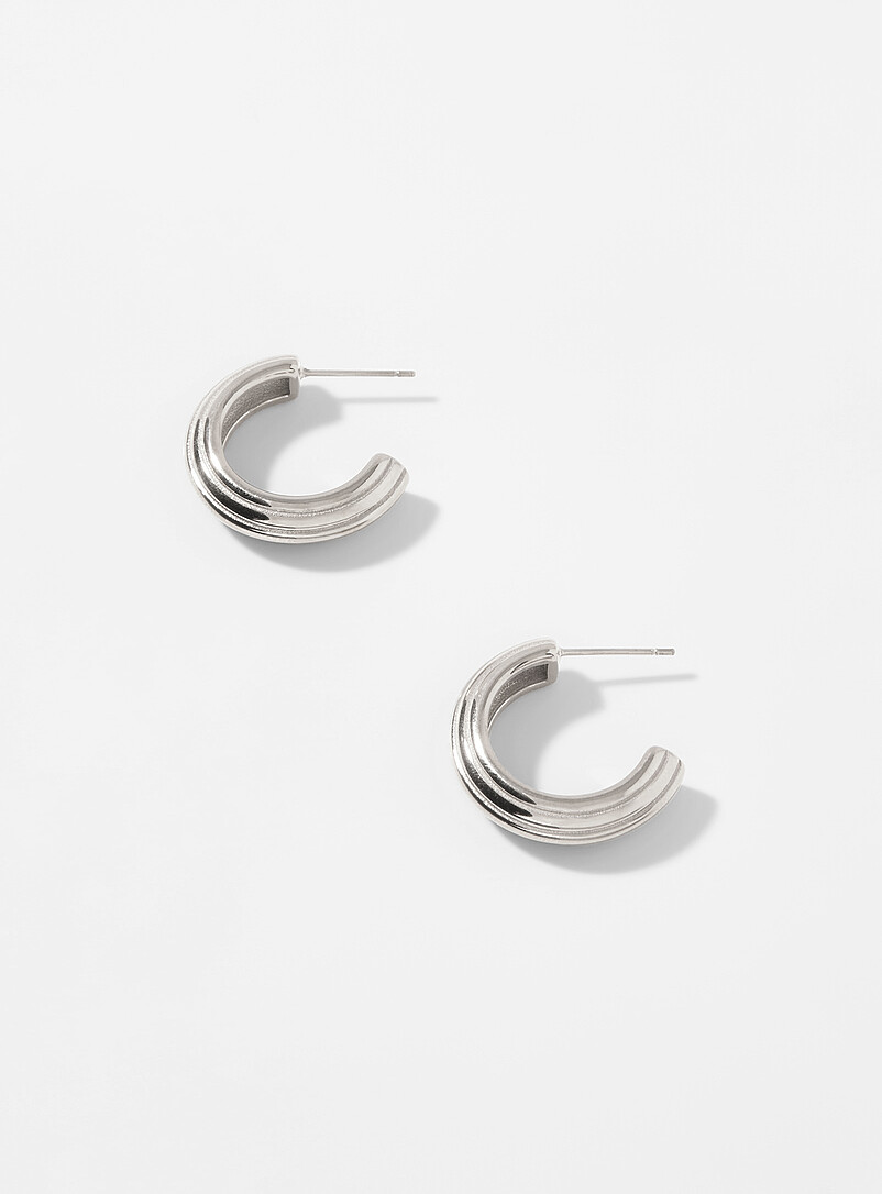 Grooved open hoops Exclusive Simons x Twenty Compass collection product image (primary)