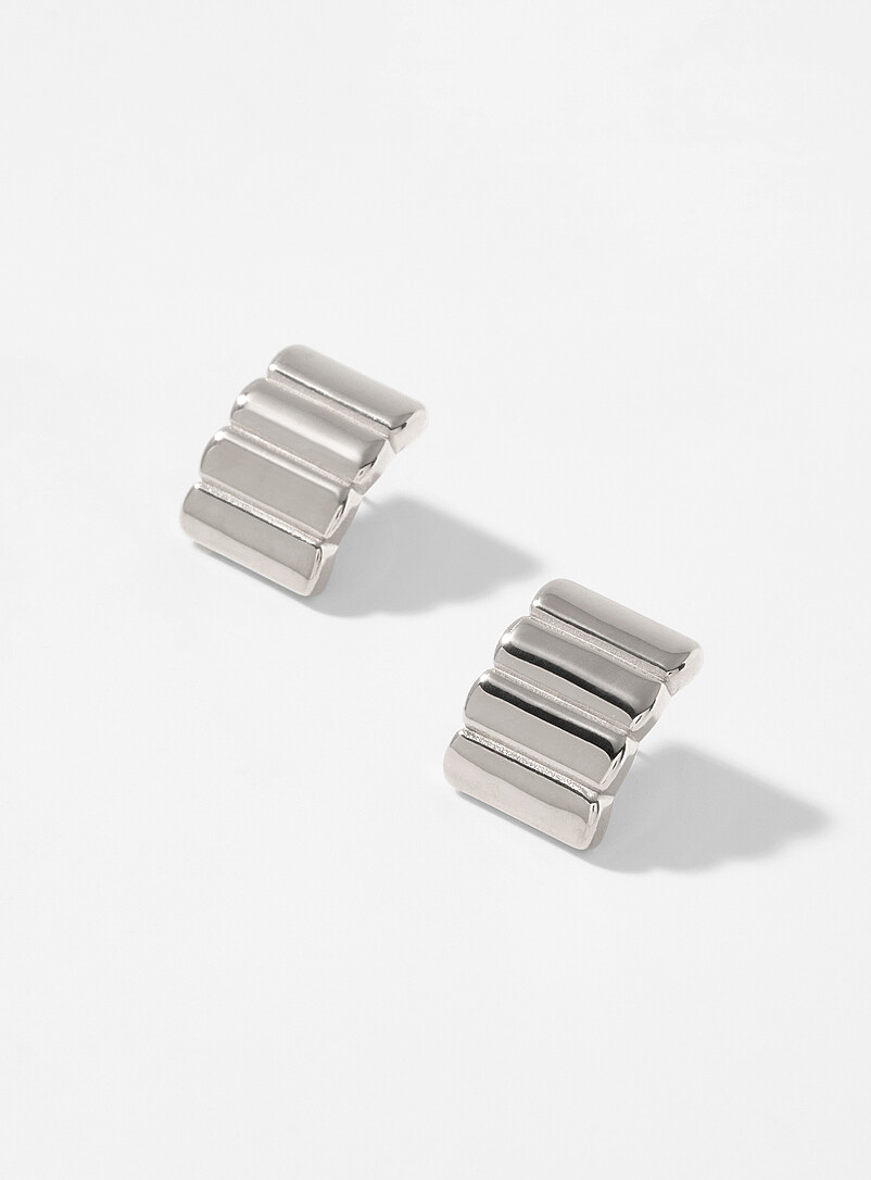 Curved rectangle earrings Exclusive Simons x Twenty Compass collection product image (primary)