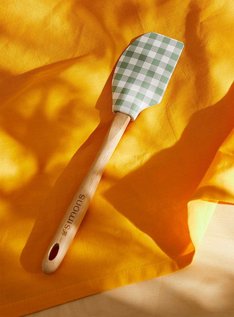 Simons Maison Lime Green Vichy olive silicone spatula