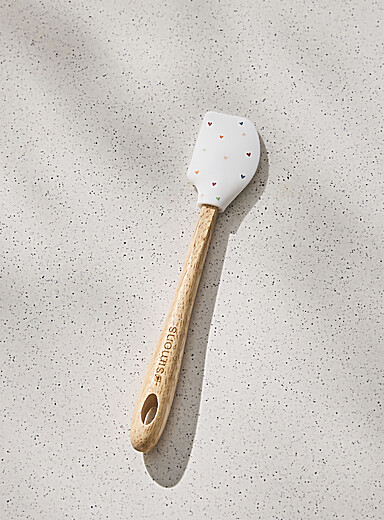 Simons Maison: La minispatule silicone c&oelig;urs color&eacute;s Blanc &agrave; motifs