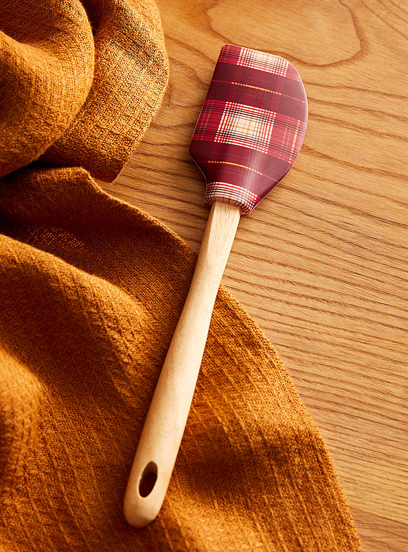 Simons Maison: La spatule en silicone tartan festif Rouge