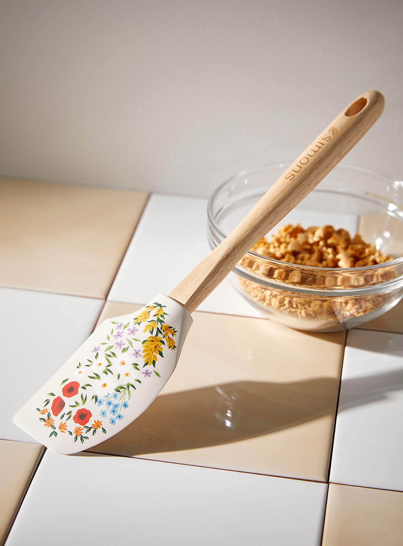 Simons Maison Countryside Flowers Silicone Spatula In Multi
