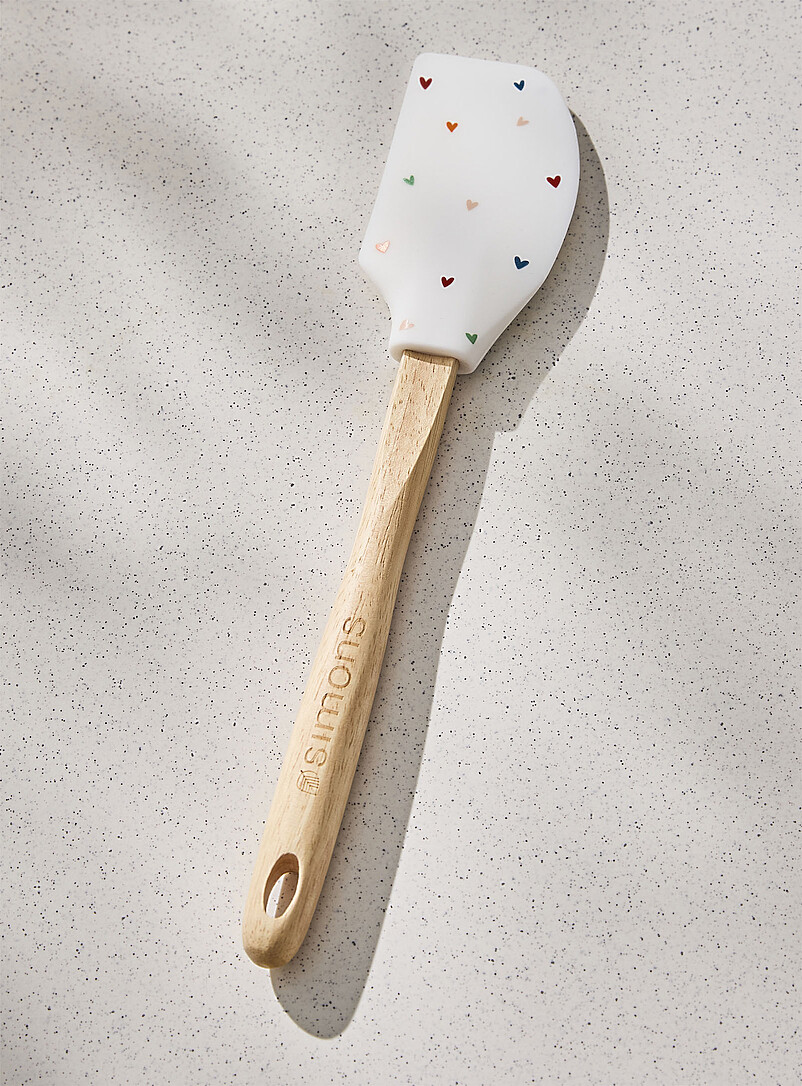 Colourful heart silicone spatula product image (primary)