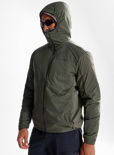 Freelight reversible insulated hooded jacket