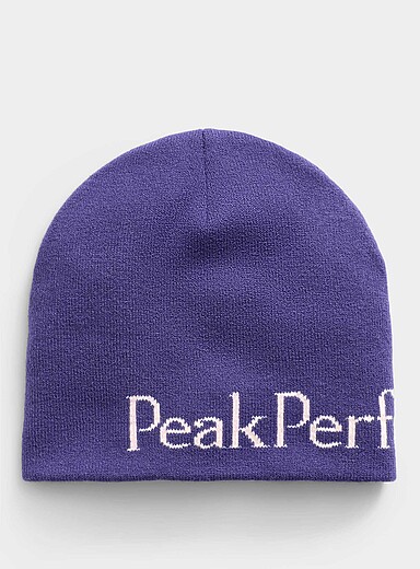 Jacquard logo cuffless tuque