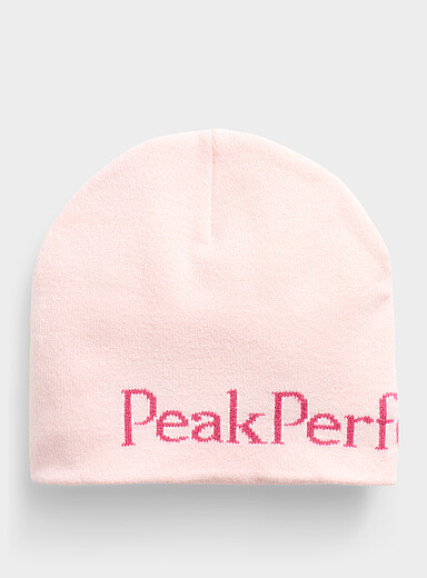 Jacquard logo cuffless tuque