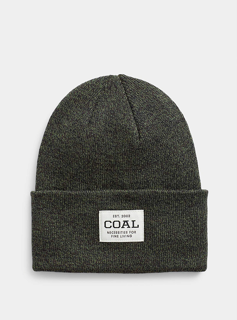 Coal: La tuque allongée The Uniform Vert foncé-mousse-olive pour homme
