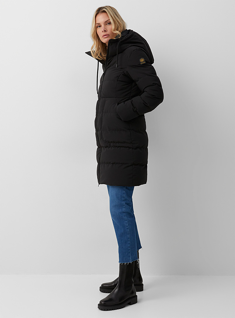 Kanuk Black Notting Hill fitted puffer jacket for women
