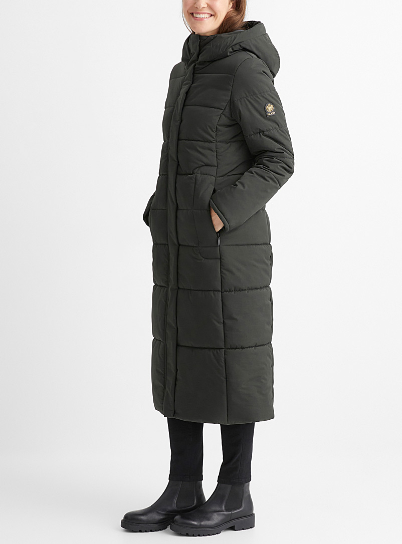 maxi quilted coat