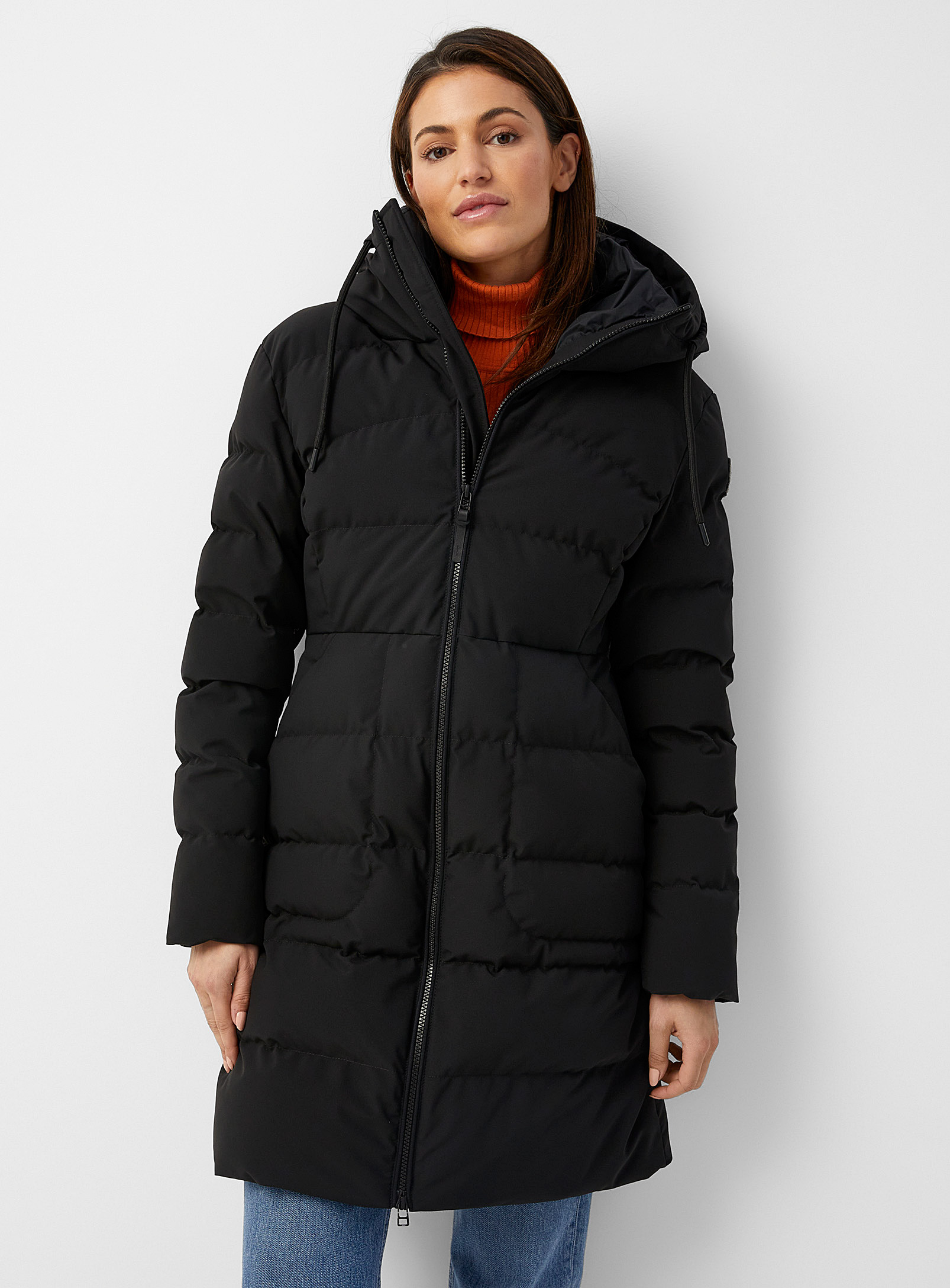 Kanuk Notting Hill Fitted Puffer Jacket In Black