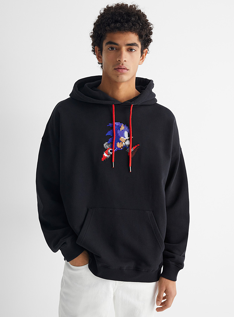 Bricktown Black Sonic hoodie for men