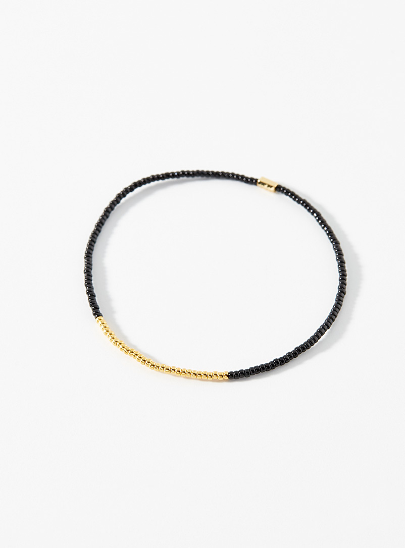 Tai: Le bracelet perles de rocaille Noir pour femme