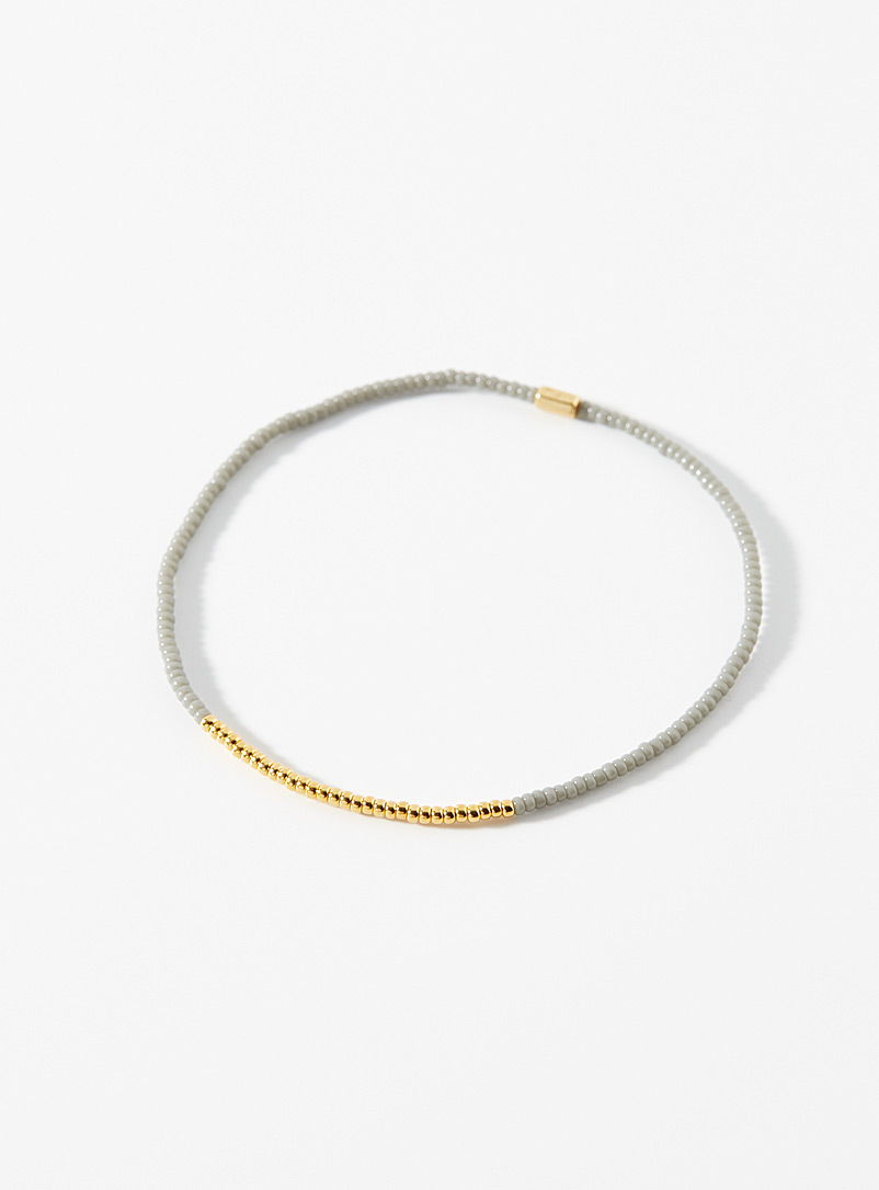 Tai Grey Seed bead bracelet for women