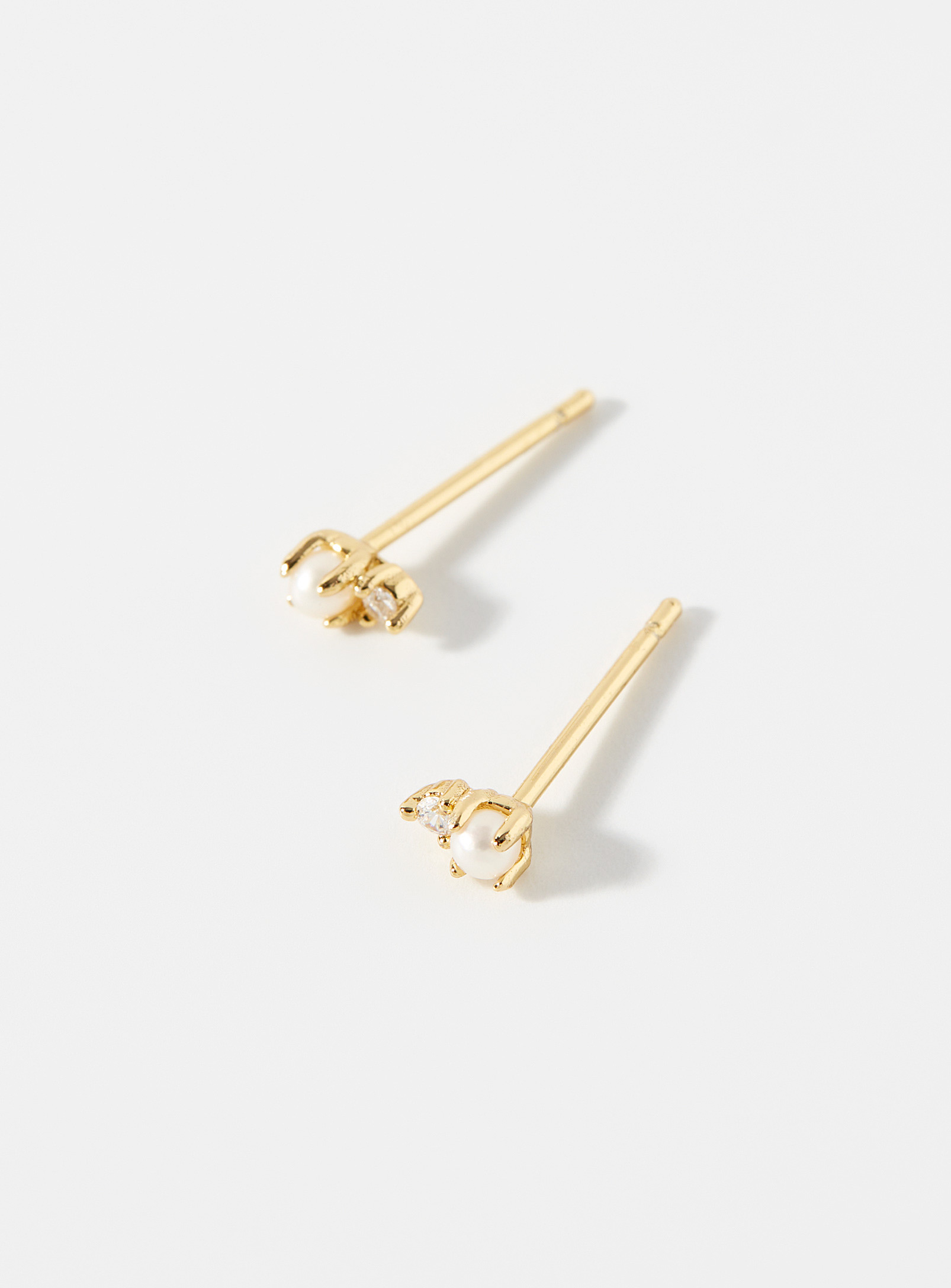 Tai - Women's Small crystal and pearl earrings
