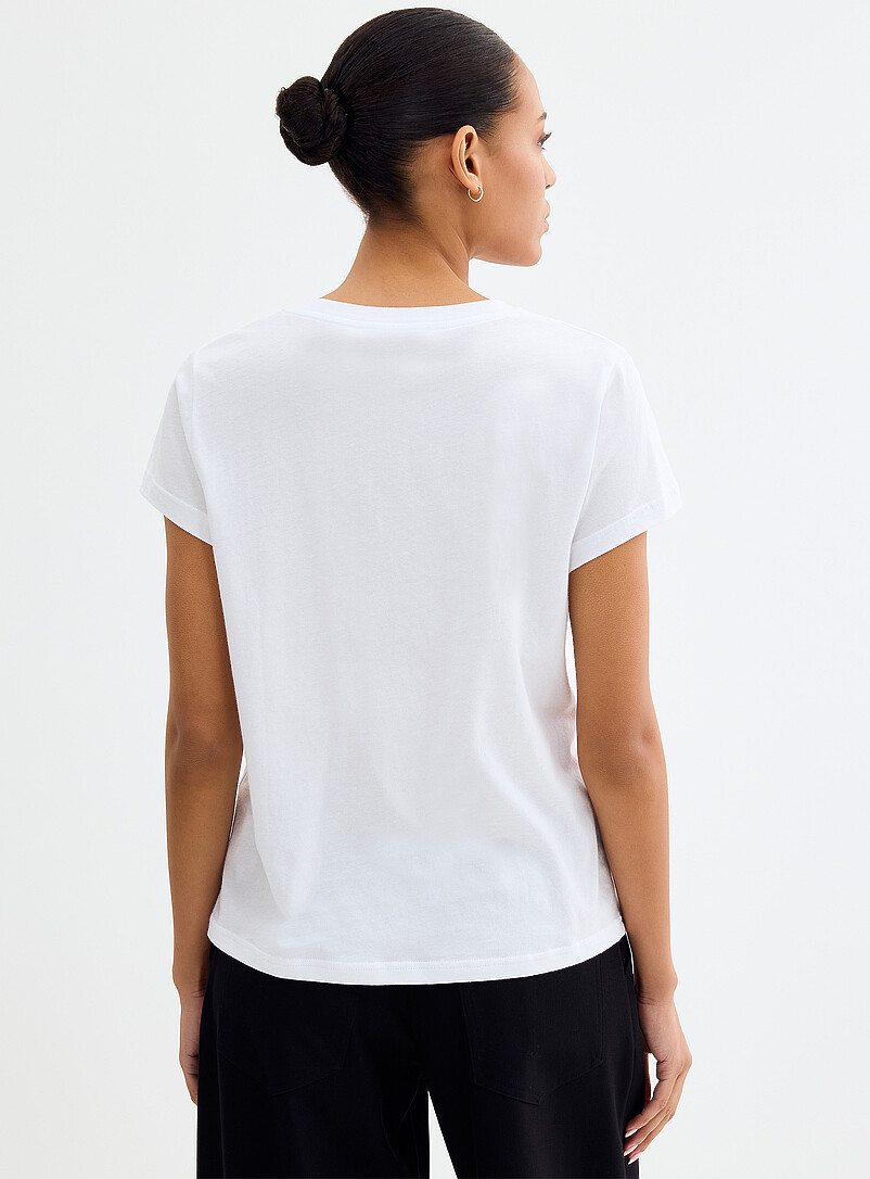 Sams&oslash;e  Sams&oslash;e: Le t-shirt doux jersey col V Noir pour femme