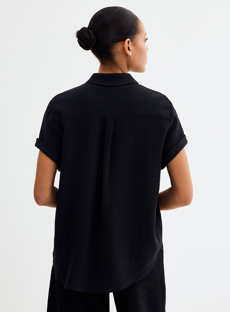 Sams&oslash;e  Sams&oslash;e Pink Samajana cuffed-sleeve shirt for women