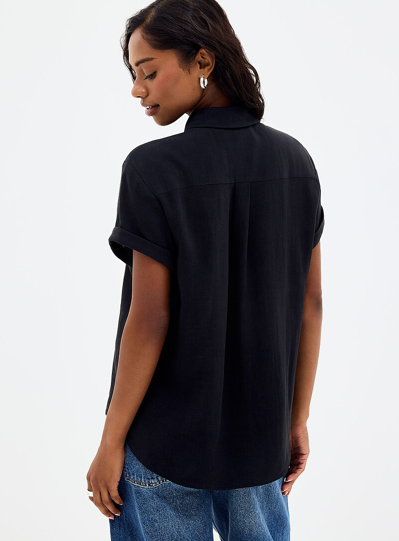 Sams&oslash;e  Sams&oslash;e Pink Samajana cuffed-sleeve shirt for women