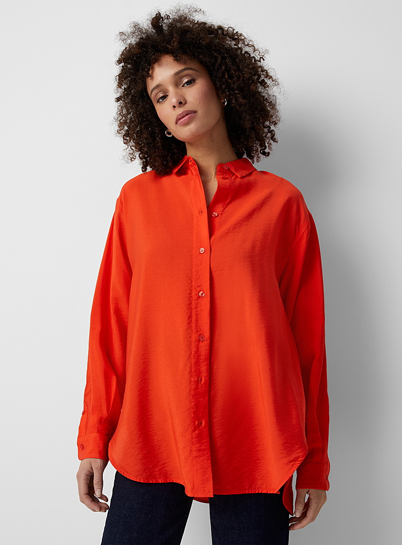Samsøe  Samsøe: La chemise ample tangerine Alfrida Tangerine pour femme