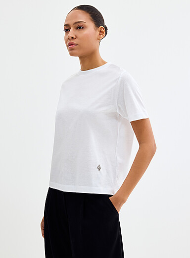 Sams&oslash;e  Sams&oslash;e Burgundy Printed back soft jersey T-shirt for women