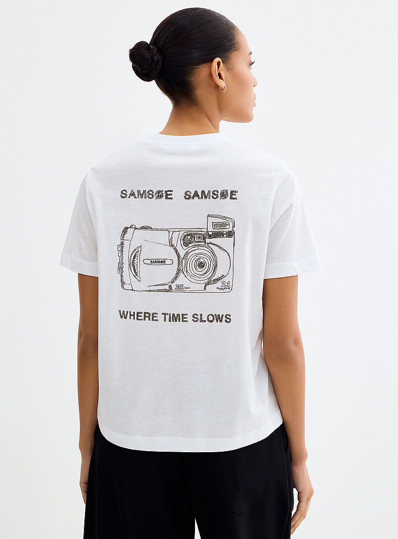 Sams&oslash;e  Sams&oslash;e Burgundy Printed back soft jersey T-shirt for women