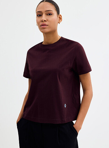 Printed back soft jersey T-shirt
