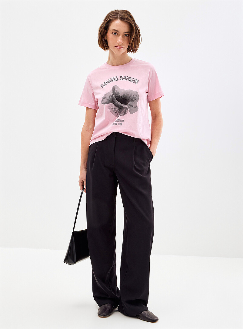 Sams&oslash;e  Sams&oslash;e Pink In The Fields pink T-shirt for women