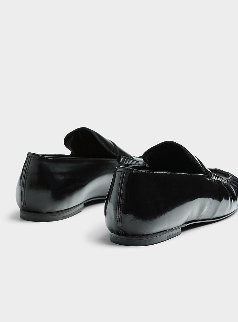 靴 Gathered Penny Loafer Black Aven gathered penny loafers Men | Alohas | Shop Men's Dress