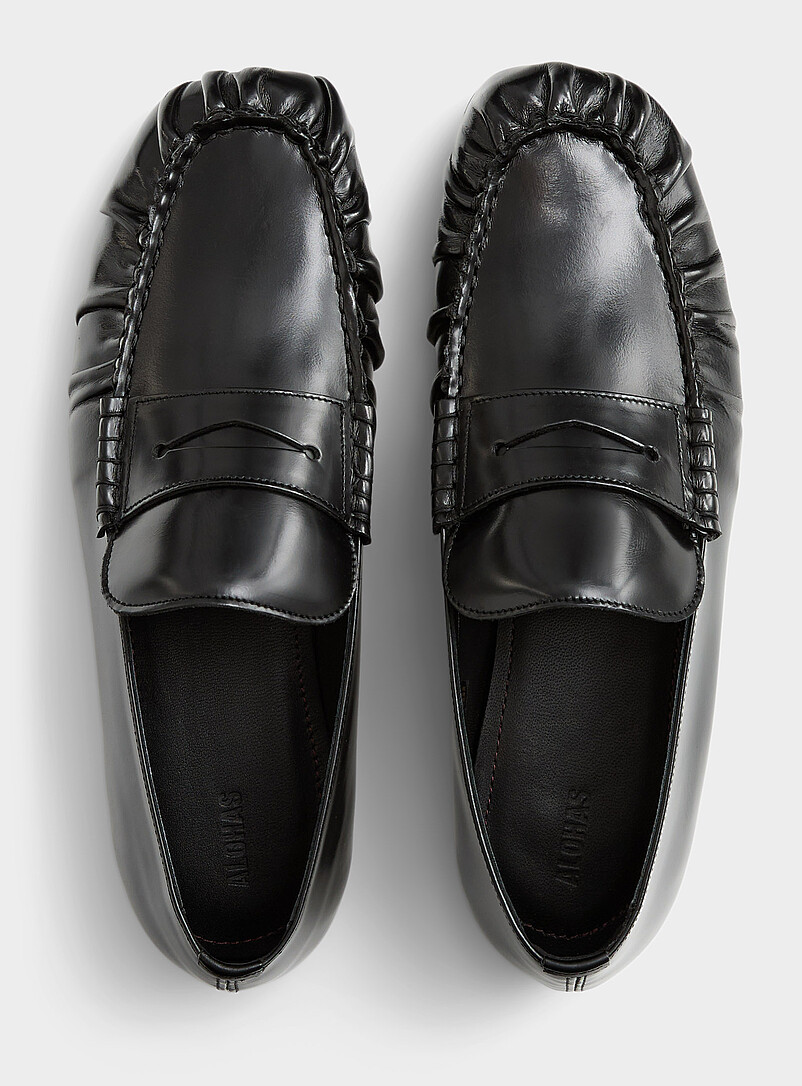 靴 Gathered Penny Loafer Black Aven gathered penny loafers Men | Alohas | Shop Men's Dress