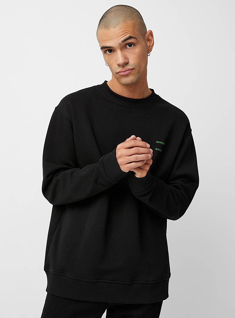 Samsøe & Samsøe Black Minimalist signature sweatshirt for men