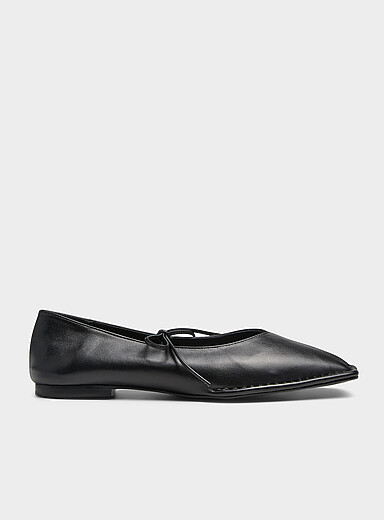 Sway bow leather ballet flats Women