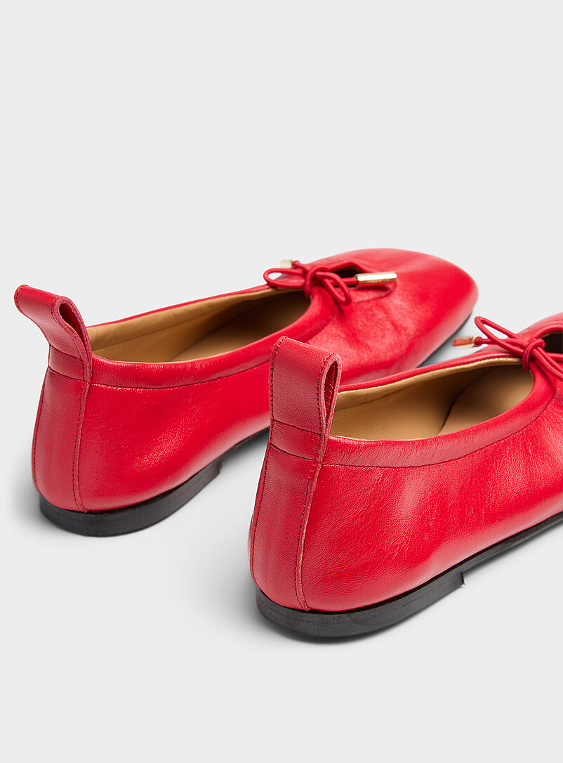 Alohas Black Rosalind bow leather ballet flats Women for women