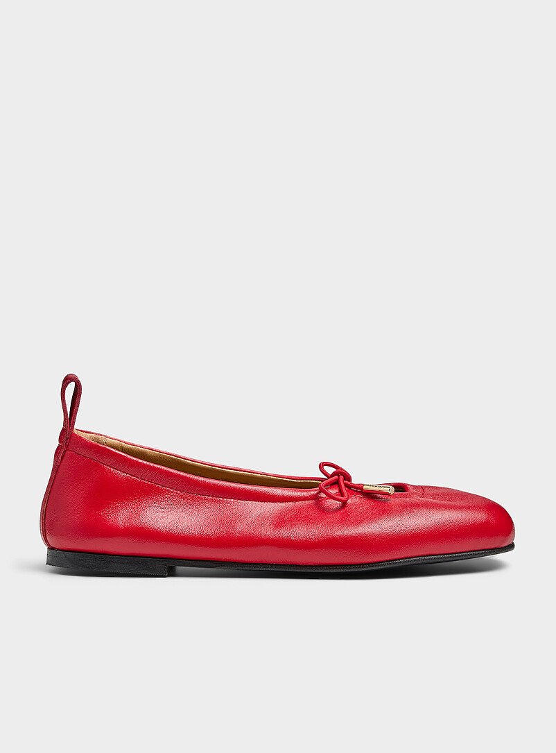 Alohas: La ballerine cuir &agrave; boucle Rosalind Femme Noir pour femme