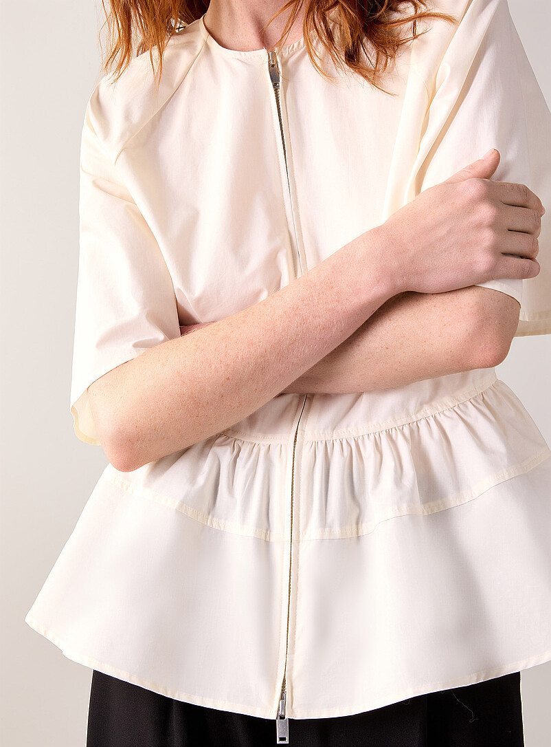 Satoman zippered peplum shirt product image 2