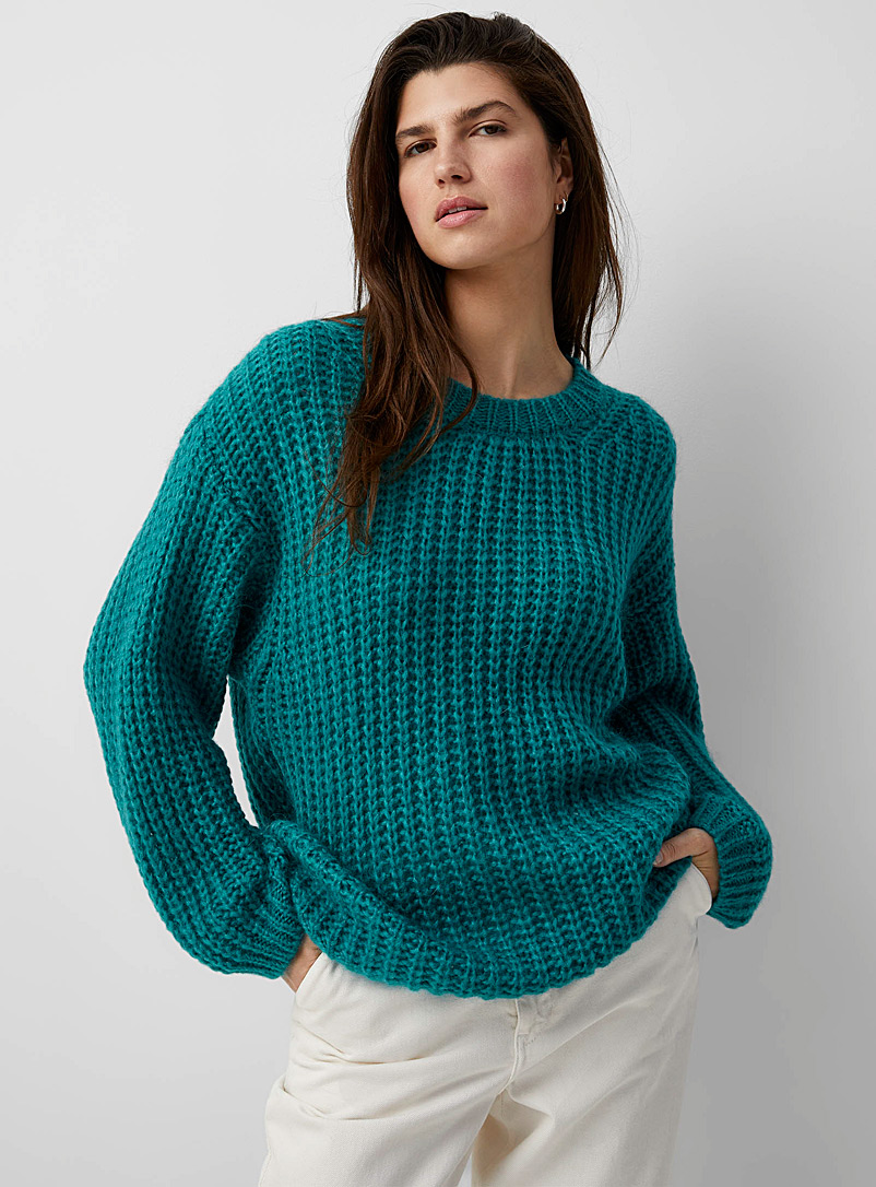Contemporaine Assorted Shaker rib loose sweater for women
