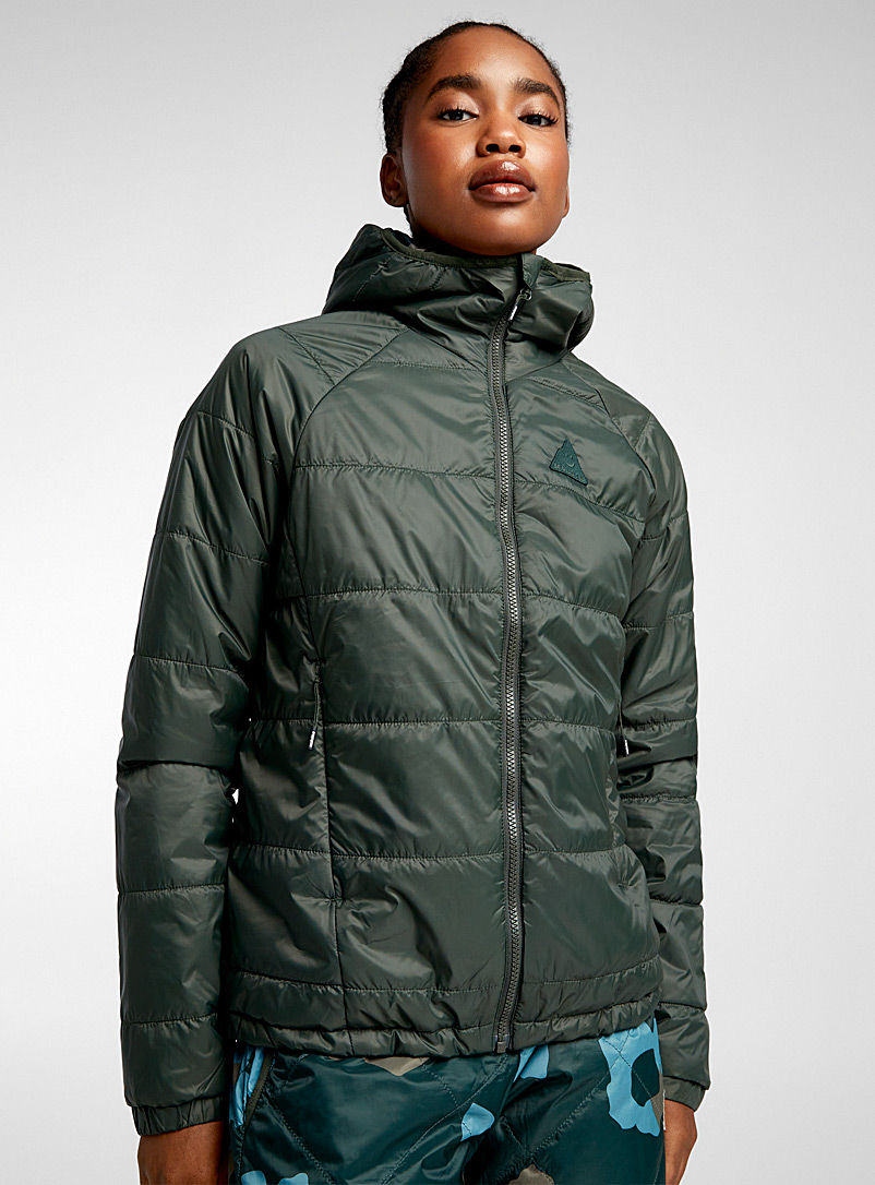 Maloja Patterned Green Chrysanthemum quilted jacket for error
