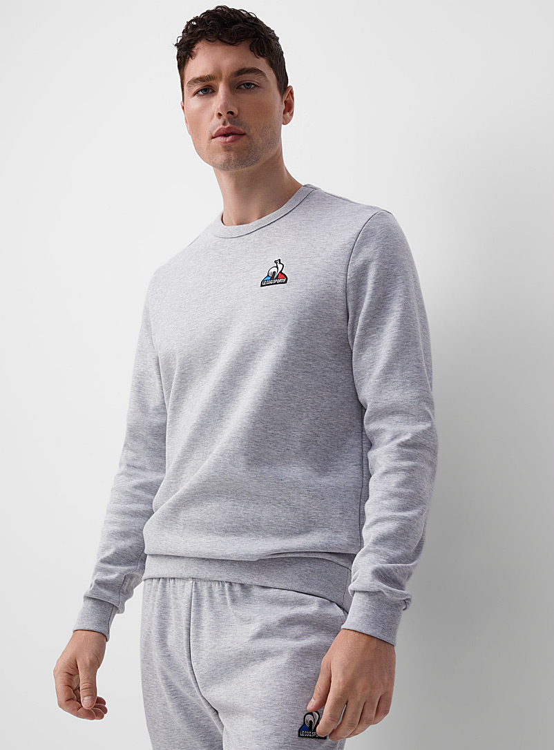 Le coq sportif Grey Logo patch sweatshirt for men