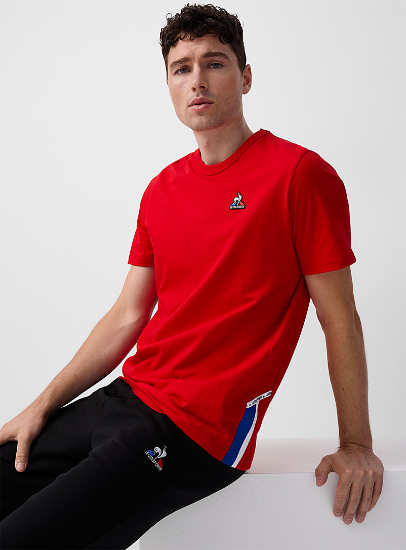 Le coq sportif Red Tricolour insert T-shirt for men