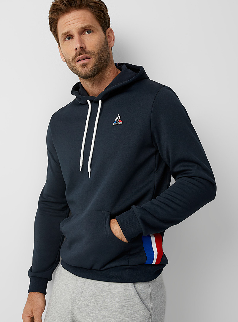 Le coq sportif Dark Blue Tricolour insert hoodie for men
