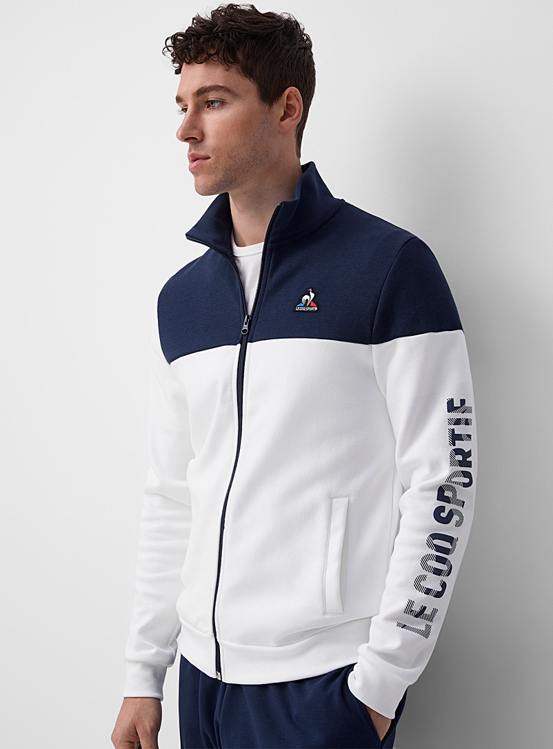 Le coq sportif: La veste bloc bicolore Blanc pour homme