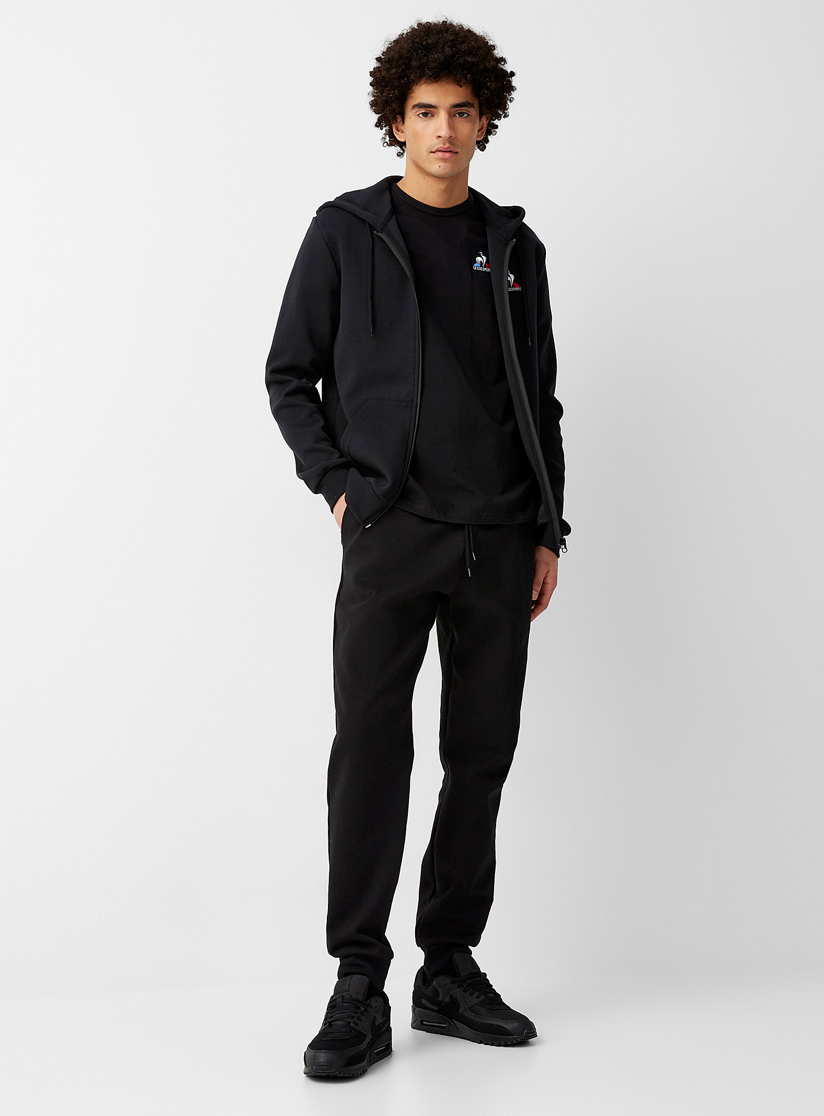 Le Coq Sportif Structured Jersey Joggers In Black
