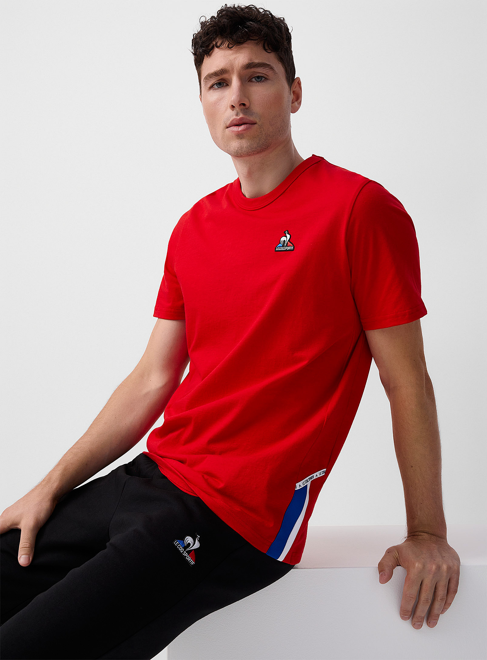 Le coq sportif - Men's Tricolour insert T-shirt