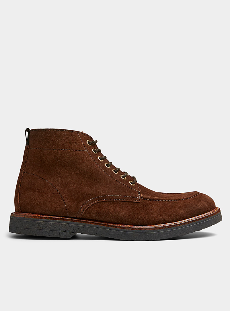 Shoe The Bear Dark Brown Kip laced low-cut boots Men for men