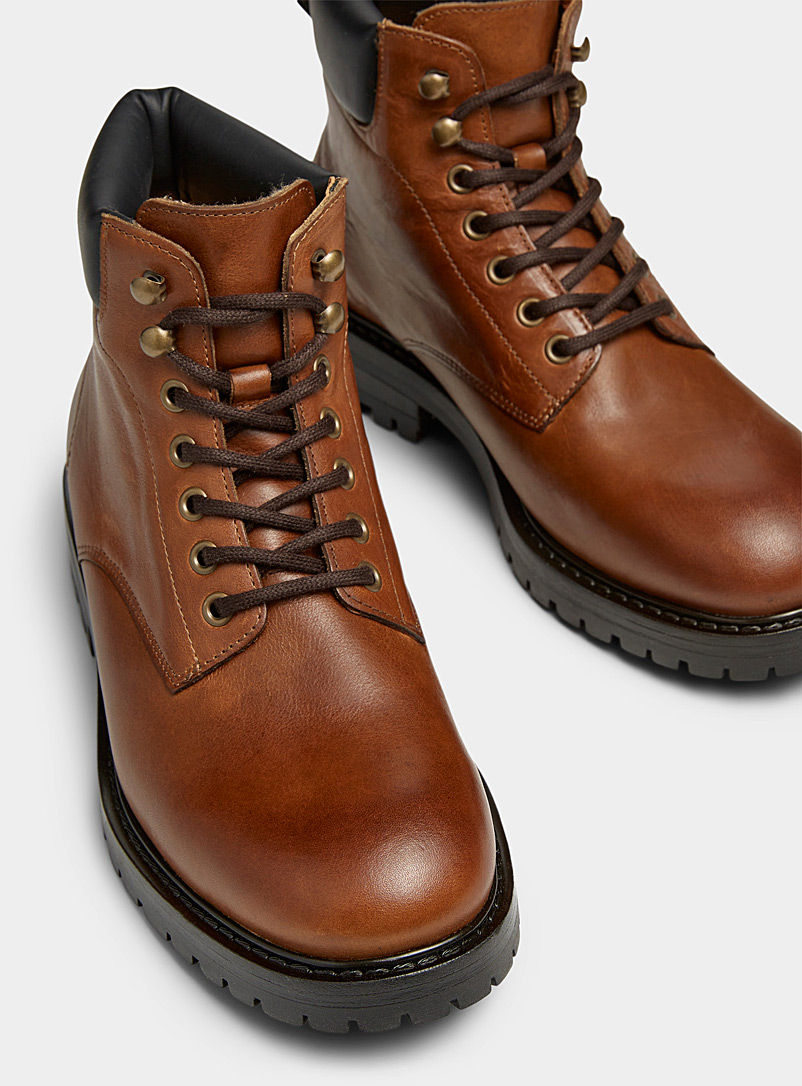 Shoe The Bear Brown Stellan lined lace-up boots Men for men
