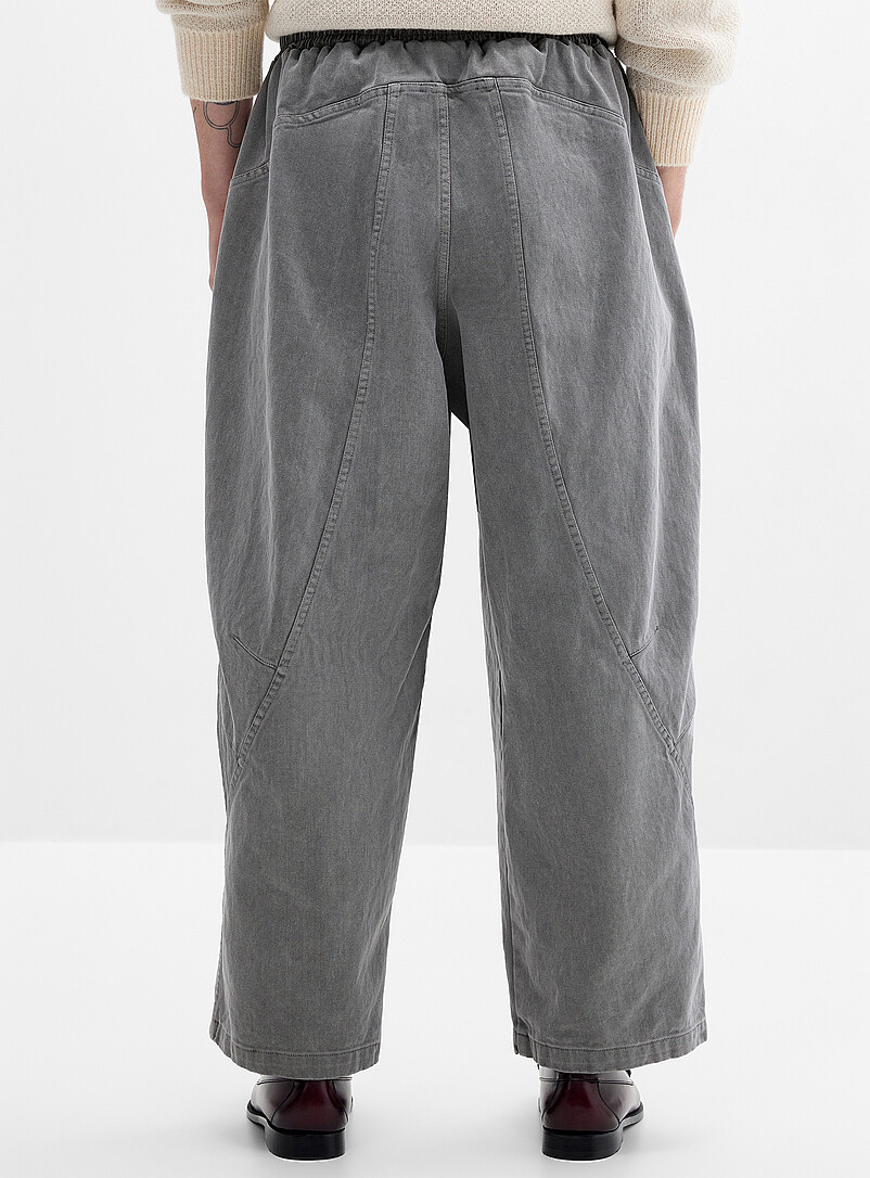 Slanted-panel twill pant Barrel fit Imported from Seoul product image 3