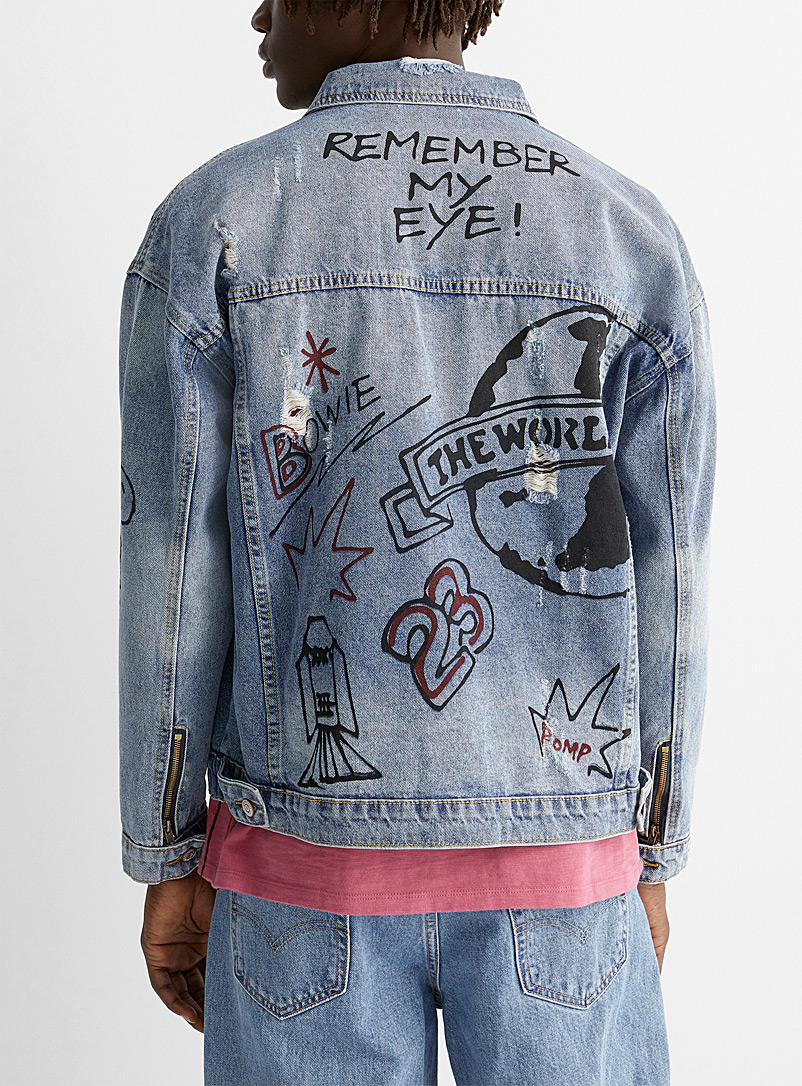 graffiti jean jacket