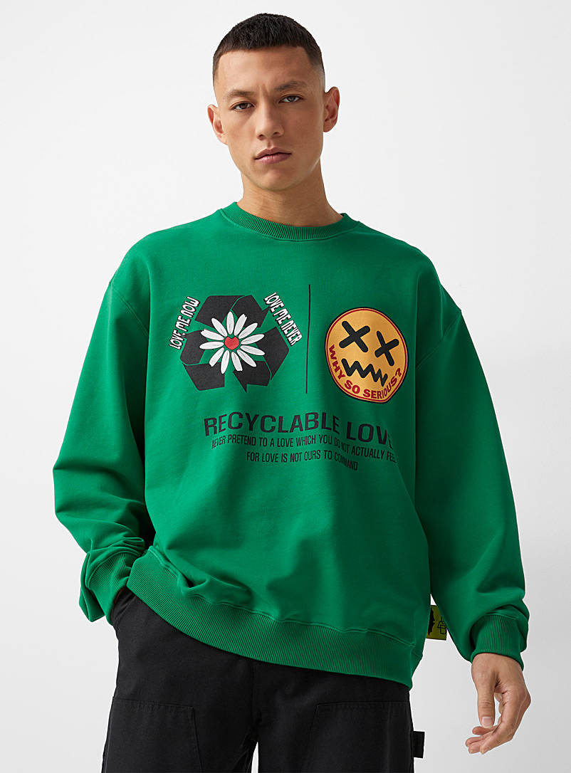 Djab Green Recyclable Love loose sweatshirt for men
