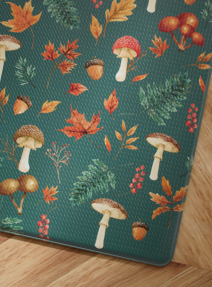 Simons Maison: Le tapis de cuisine récolte d'automne 46 x 76 cm Noir à motifs