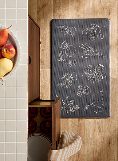 Le tapis de cuisine herbier gourmand 46 x 76 cm